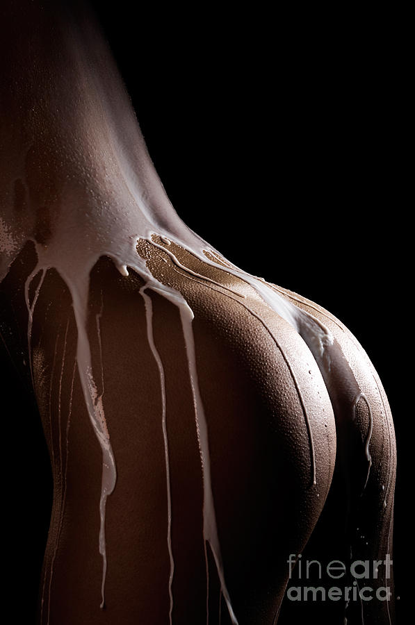 Woman Body Covered with Milk Photograph by Maxim Images Exquisite Prints