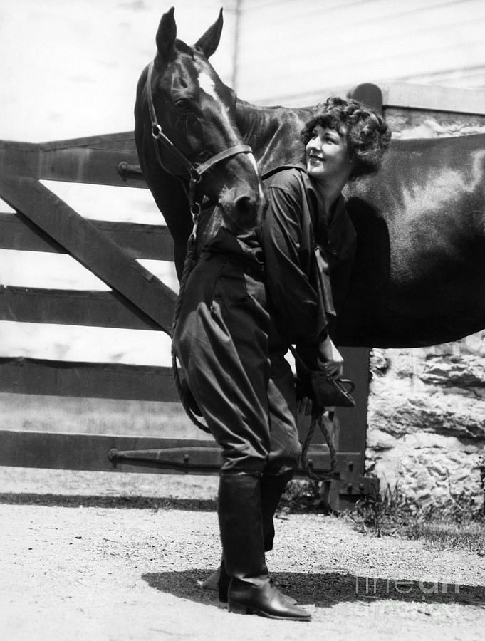 Woman Checking Horses Hoof, C.1900-10s Photograph by H. Armstrong Roberts/ClassicStock