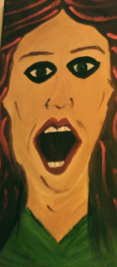 Scream Painting - Woman Feeling by Tina Taylor