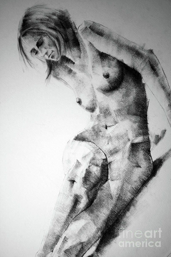 Woman figure body sketch Drawing by Dimitar Hristov