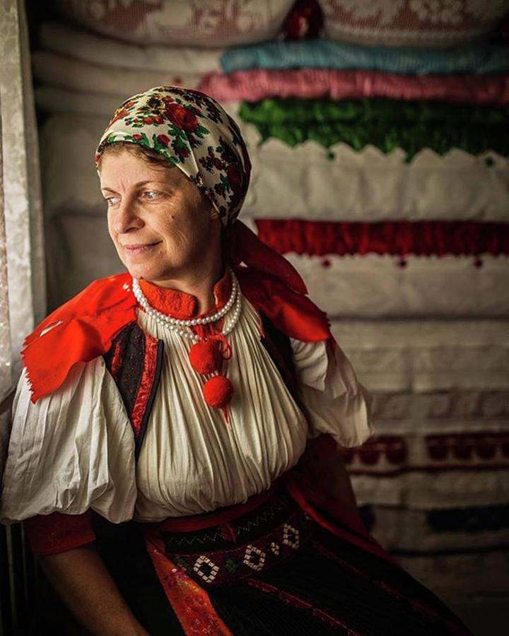 Portrait Photograph - Woman From Kalotaszeg In Traditional by Zsolt Repasy