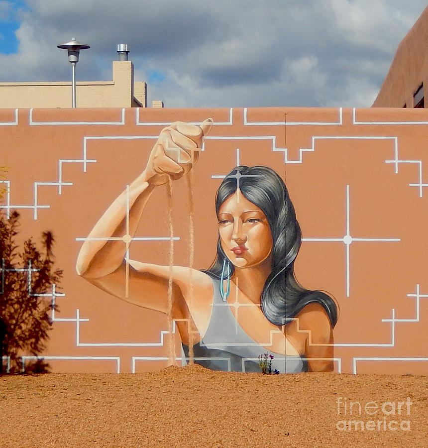 Santa Fe Digital Art - Woman Holding The Sands Of Time by Ann Johndro-Collins
