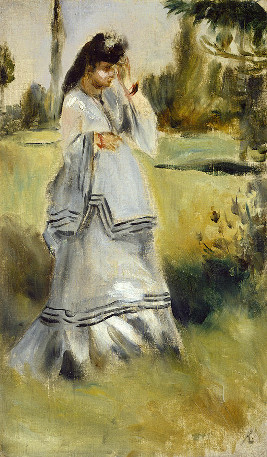 Woman in a Park Painting by Pierre-Auguste Renoir