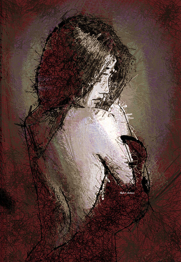 Woman in a Red Dress Digital Art by Rafael Salazar