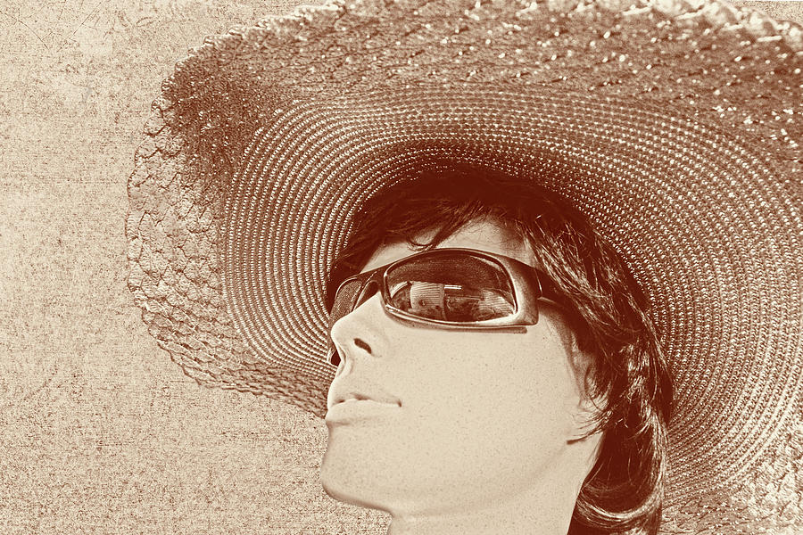 Woman in a Sunhat - Summer in the Sun Photograph by Mitch Spence