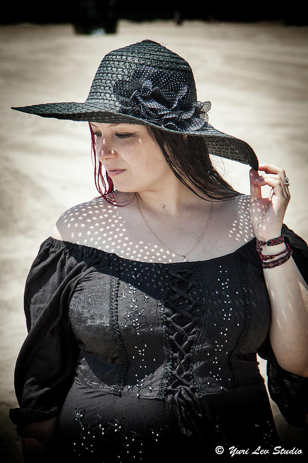 A Woman In Black, Brighton Beach, New York, N.y. Photograph