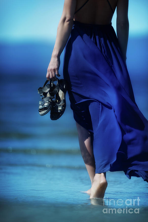 blue dress for beach