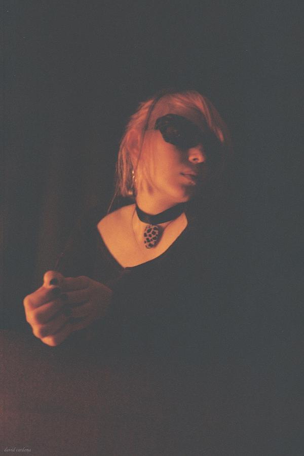Woman in Dark Photograph by David Cardona