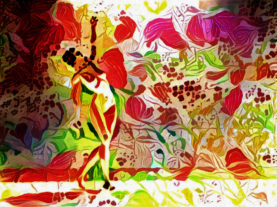 Woman in Flowers Digital Art by Bruce Rolff