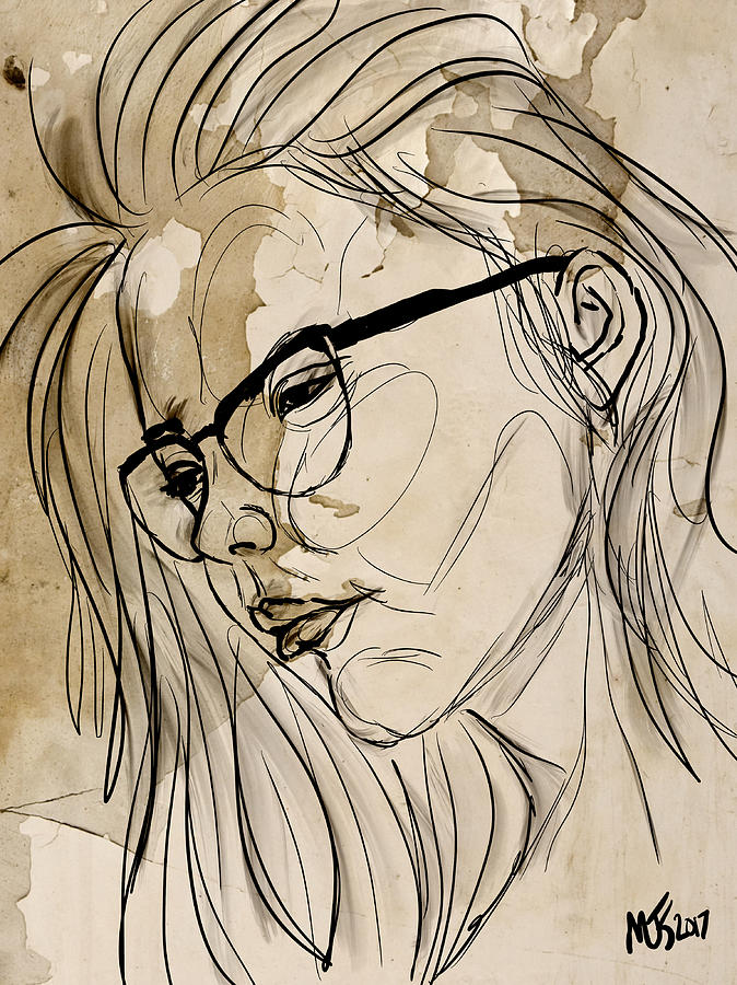 Woman In Glasses Digital Art by Michael Kallstrom