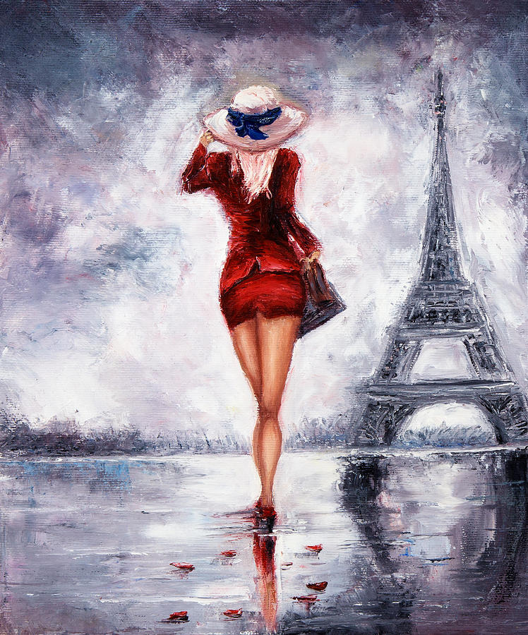 Woman In Paris Painting