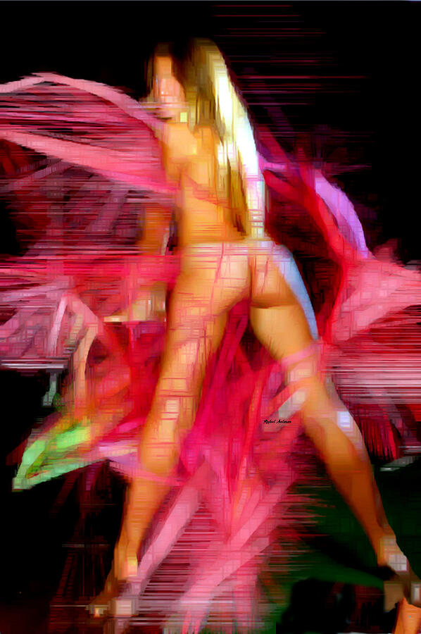 Woman In Pink Digital Art
