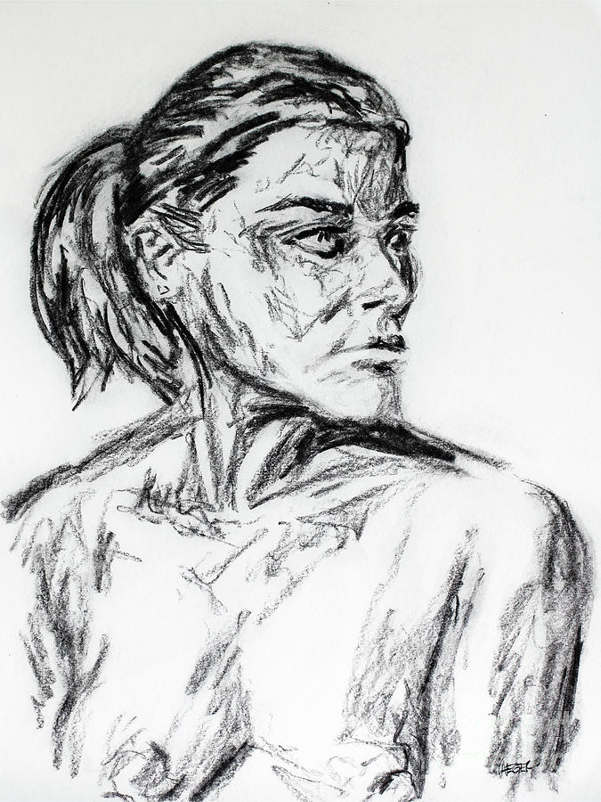 Woman In Pose 4649 Drawing