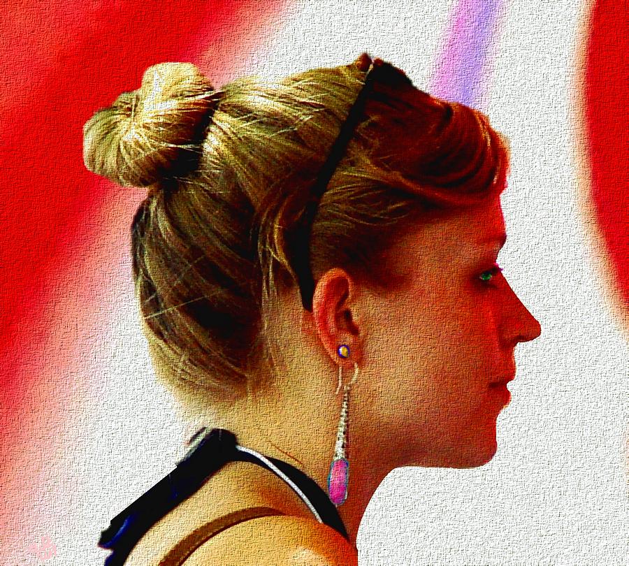Woman in Profile Digital Art by Cliff Wilson