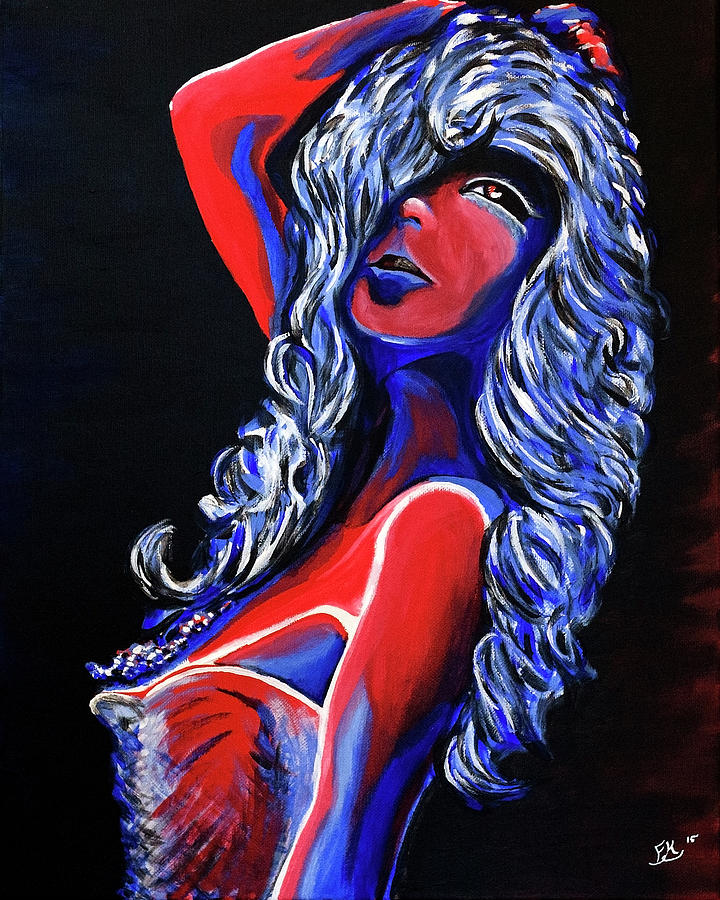 Woman In Red Painting by Franklin Kielar