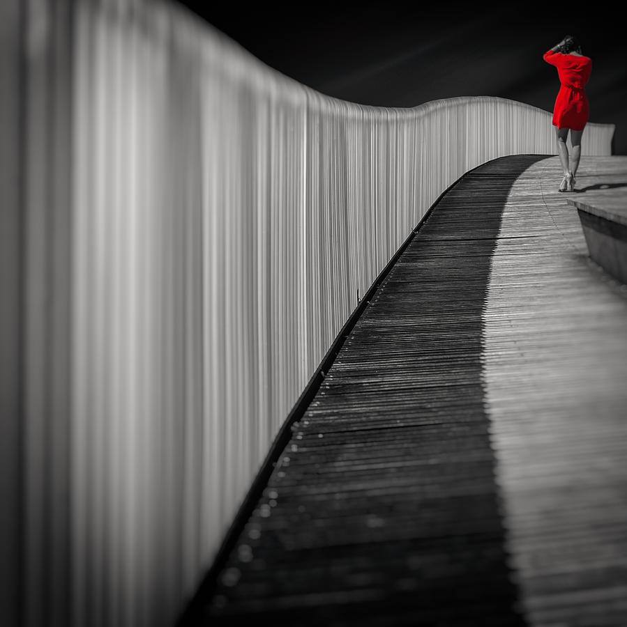Woman In Red Photograph by Marcoantonio