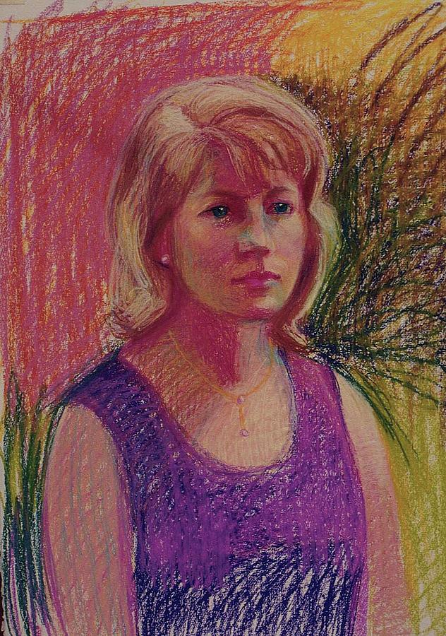 Woman in Sunlight Pastel by David Dozier