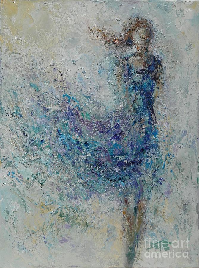 Woman in the Wind Painting by Dan Campbell