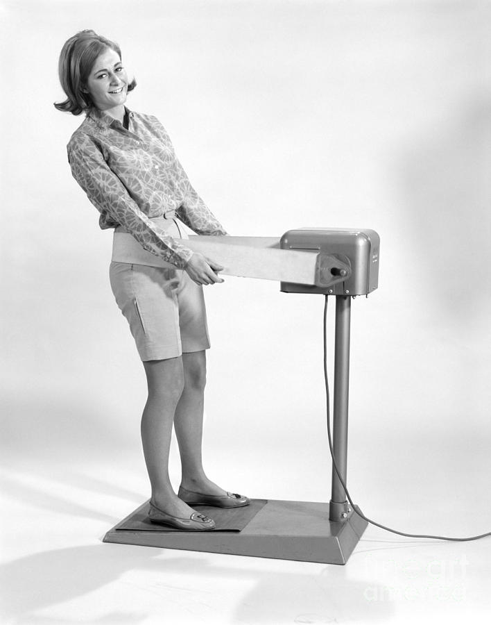 Woman In Weight-reducing Contraption Photograph by H. Armstrong Roberts/ClassicStock