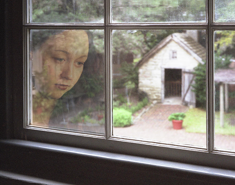 Woman In Window Photograph by M Kathleen Warren