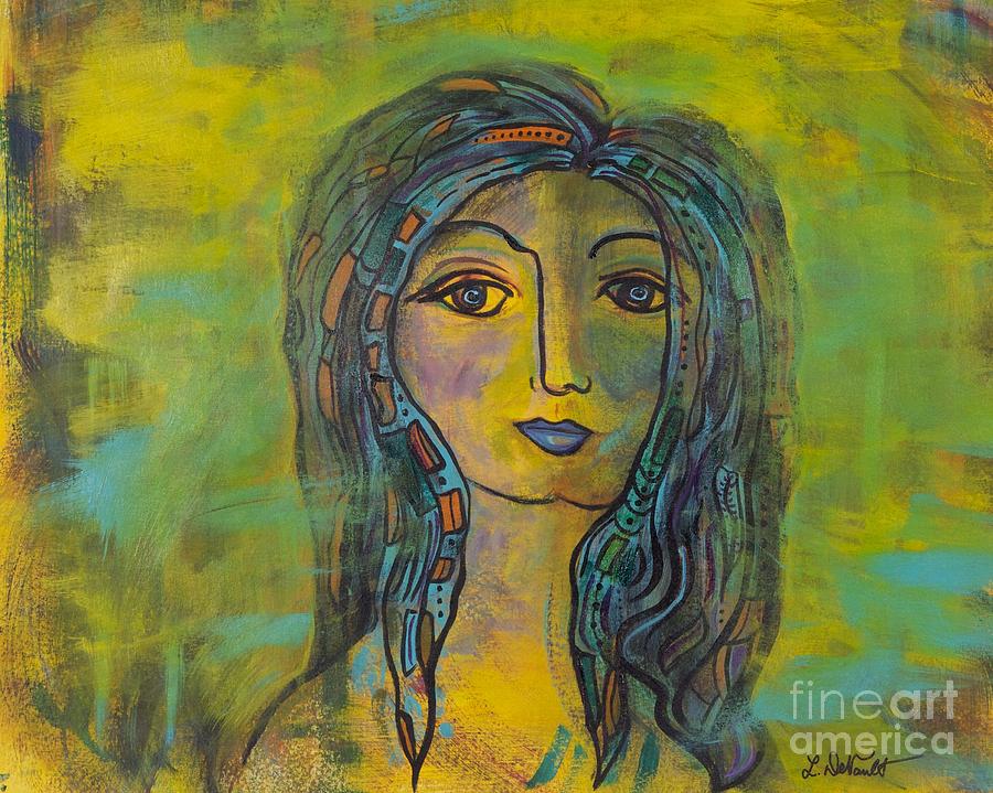 Woman in Yellow and Green Painting by Laurie DeVault - Fine Art America