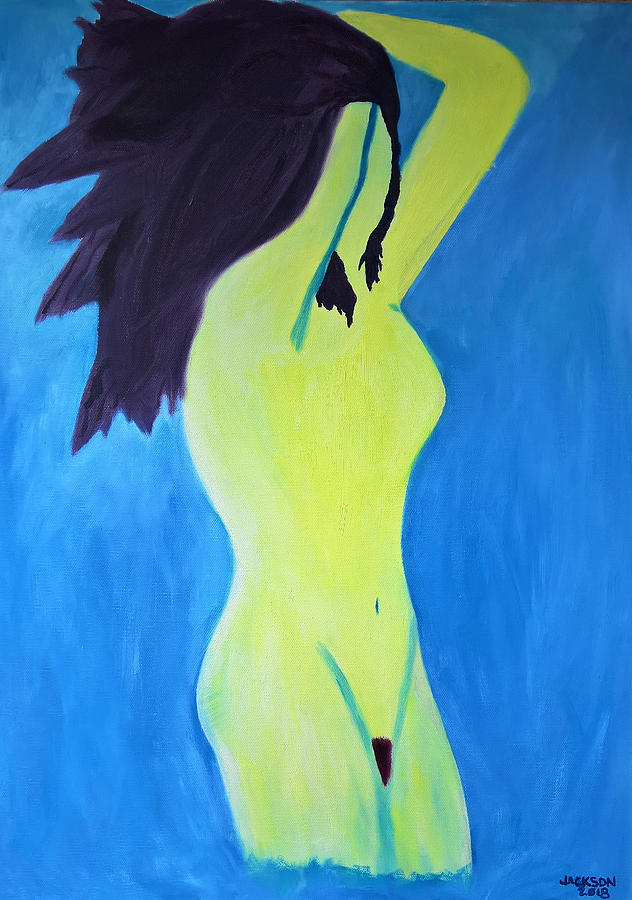Woman in Yellow Painting by Mark C Jackson