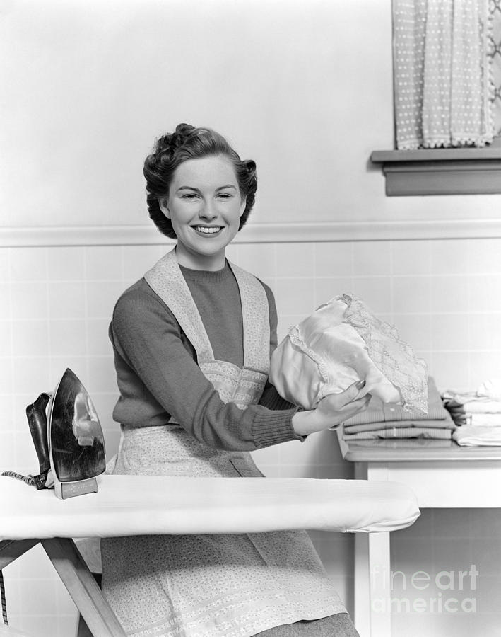Woman Ironing, C.1940s Photograph by H. Armstrong Roberts/ClassicStock