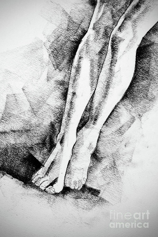 Woman Legs Figure Drawing Drawing by Dimitar Hristov - Fine Art America