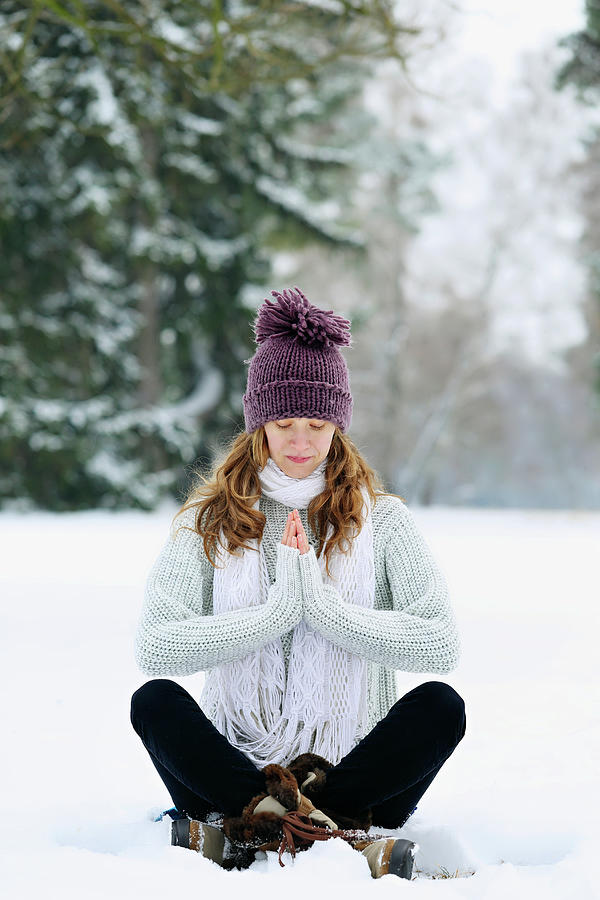 Woman Meditating  #1 Photograph by Iuliia Malivanchuk