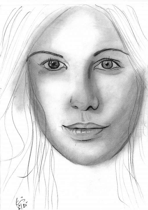 Woman Model Drawing by Chris Gitau