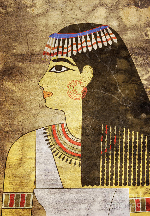 Ancient Egyptian Girl Drawing