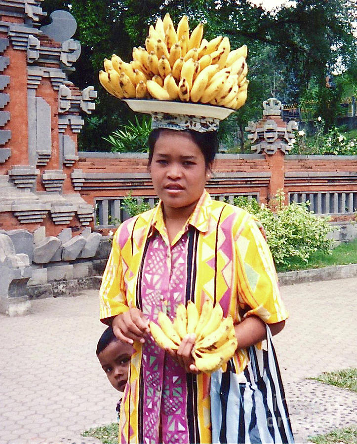 Banana Pyrography - Woman Of Bali by Jerome Stumphauzer