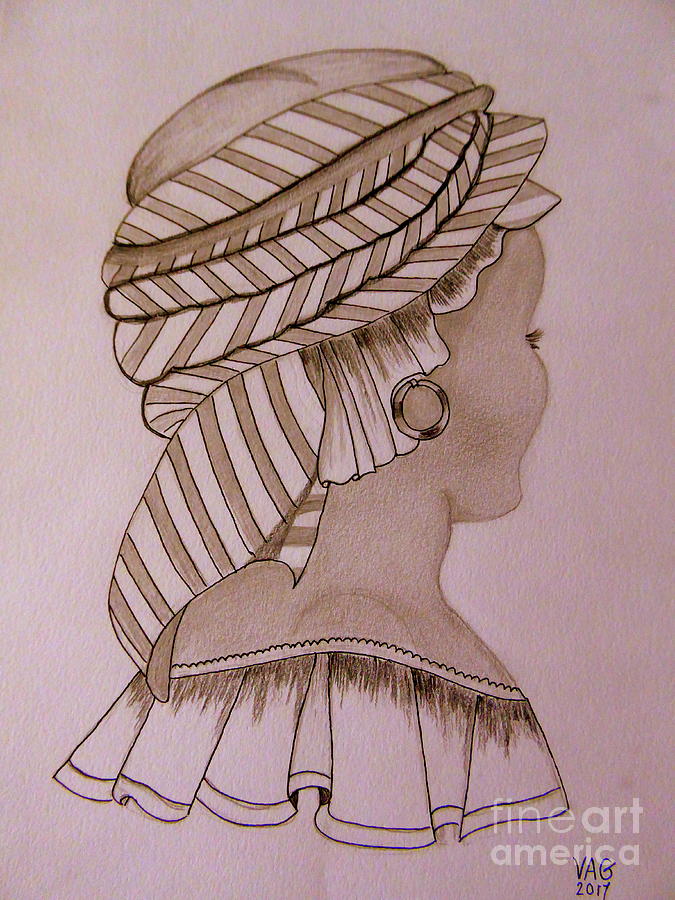 Woman of Dakar Drawing by Anne Gordon