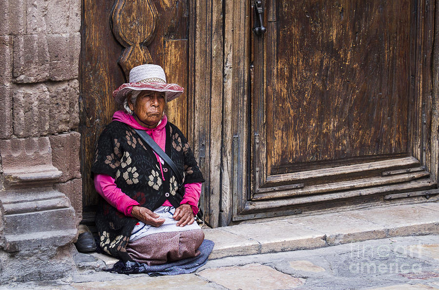 Hat Photograph - Woman on Street - San Miguel de Allende by Amy Fearn