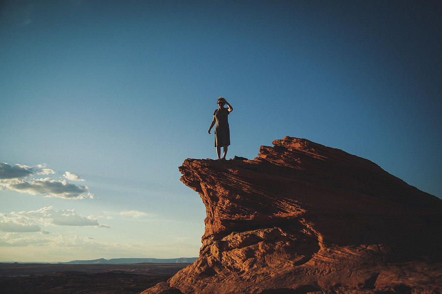 Woman On Rock Photograph by Taylor Ray Miller - Pixels