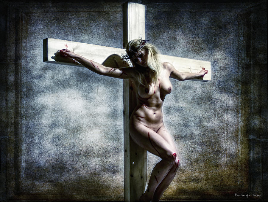 Jesus Christ Photograph - Woman on the cross I by Ramon Martinez