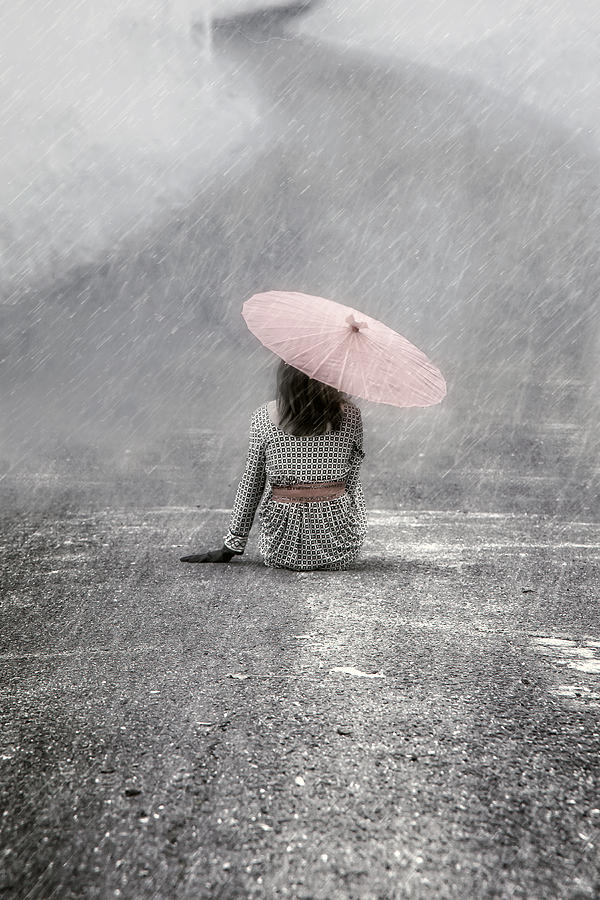 Umbrella Photograph - Woman On The Street by Joana Kruse