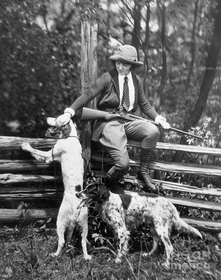 Woman Out Hunting, C.1920s Photograph by H. Armstrong Roberts/ClassicStock