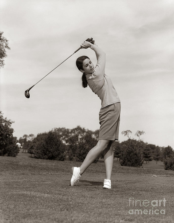 Woman Playing Golf, C.1960s Photograph by H. Armstrong Roberts/ClassicStock