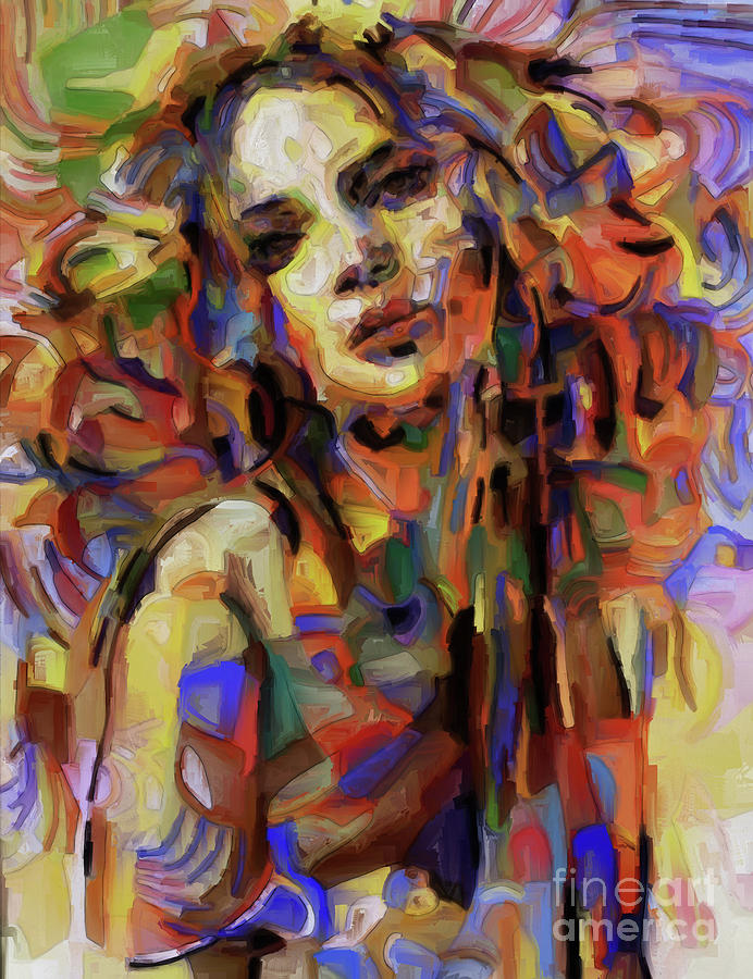 Woman Portrait 99UjQ Painting by Gull G