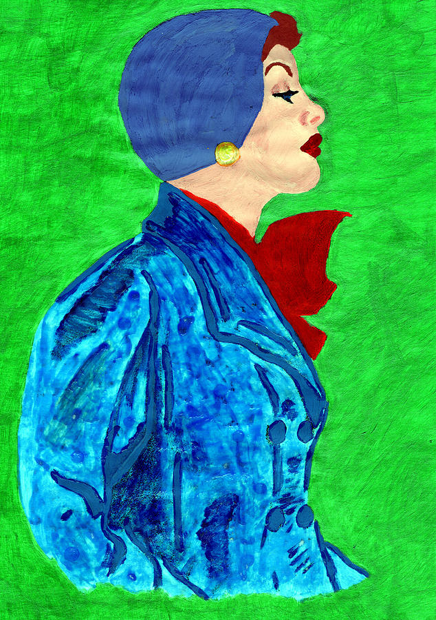 Beautiful Drawing - Woman Portrait by Celebrity Popart