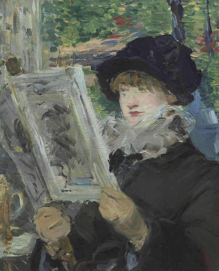 Portrait Painting - Woman Reading by Edouard Manet