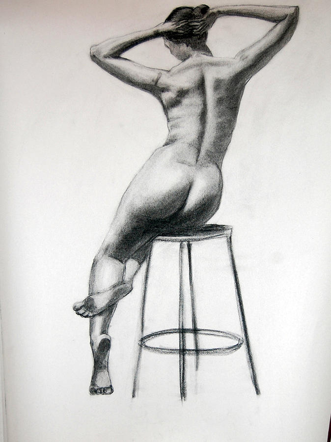 Woman Resting Drawing by Barbara J Blaisdell
