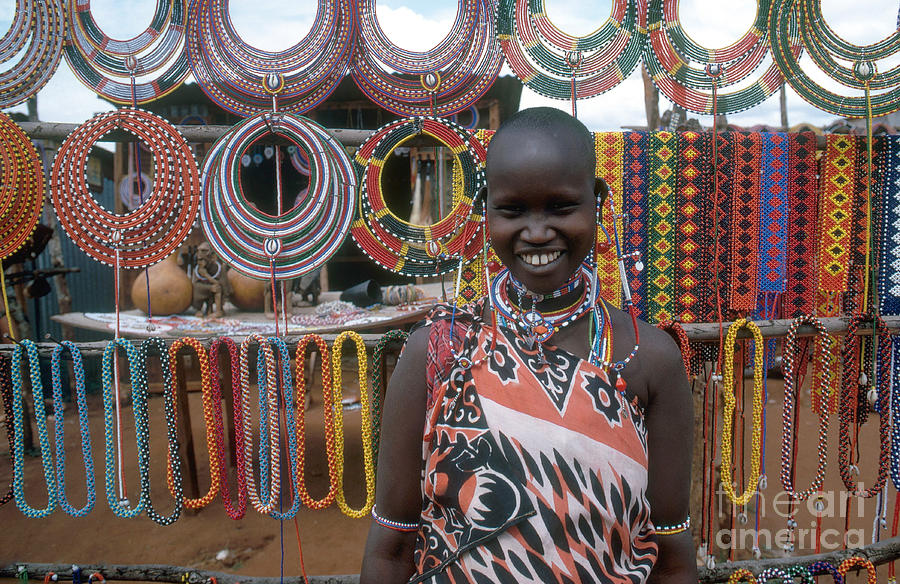 Woman Selling Beads In Kenya Photograph by Susan McCartney