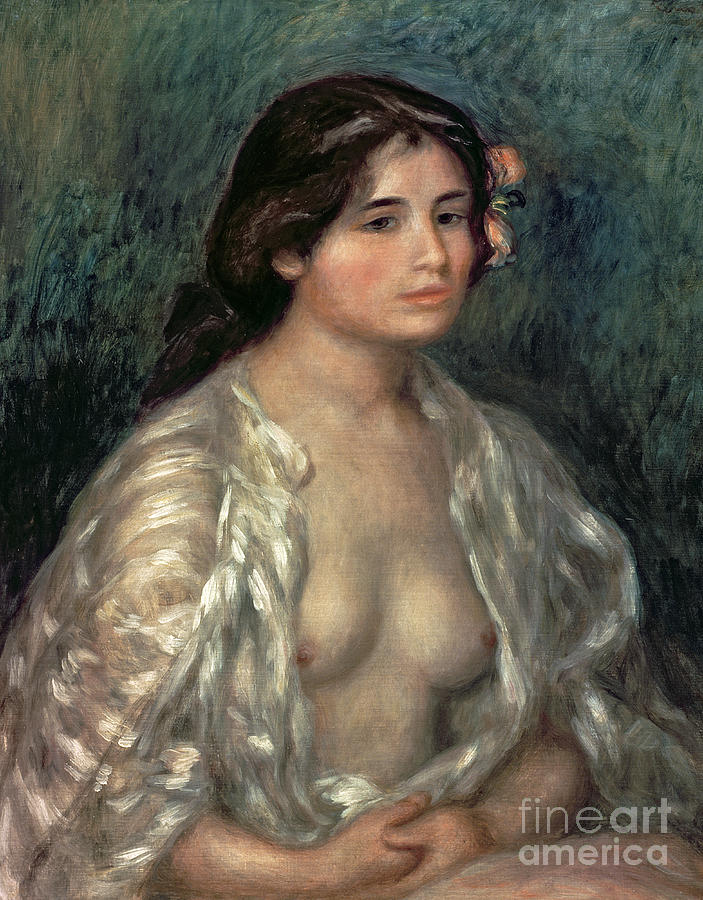 Pierre Auguste Renoir Painting - Woman Semi Nude by Pierre Auguste Renoir