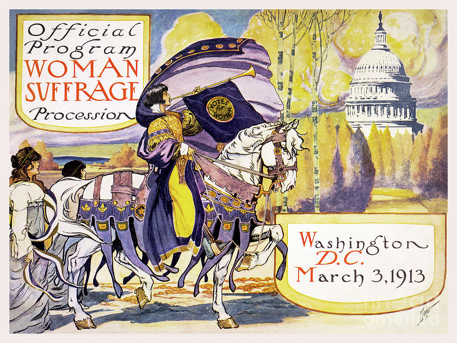 Woman suffrage 1913 Drawing by Heidi De Leeuw Pixels