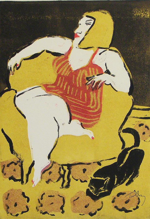 Figure Painting - Woman by Thomas Tribby Figure Painting - Woman by Thomas Tribby