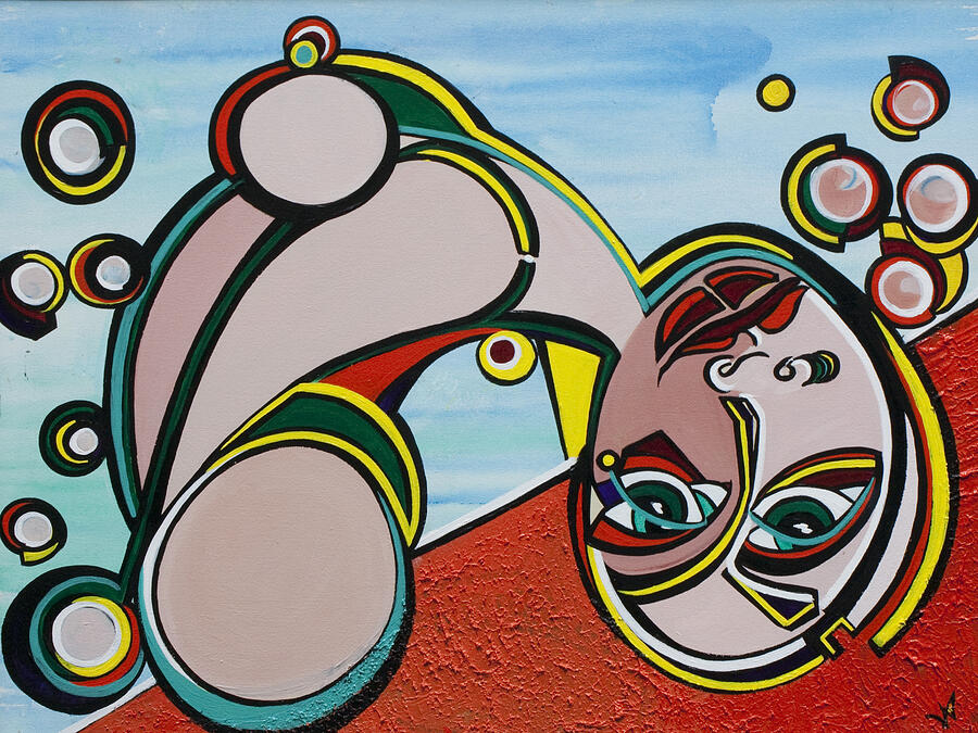 Abstract Painting - Woman by Valerie Wolf Abstract Painting - Woman by Valerie Wolf