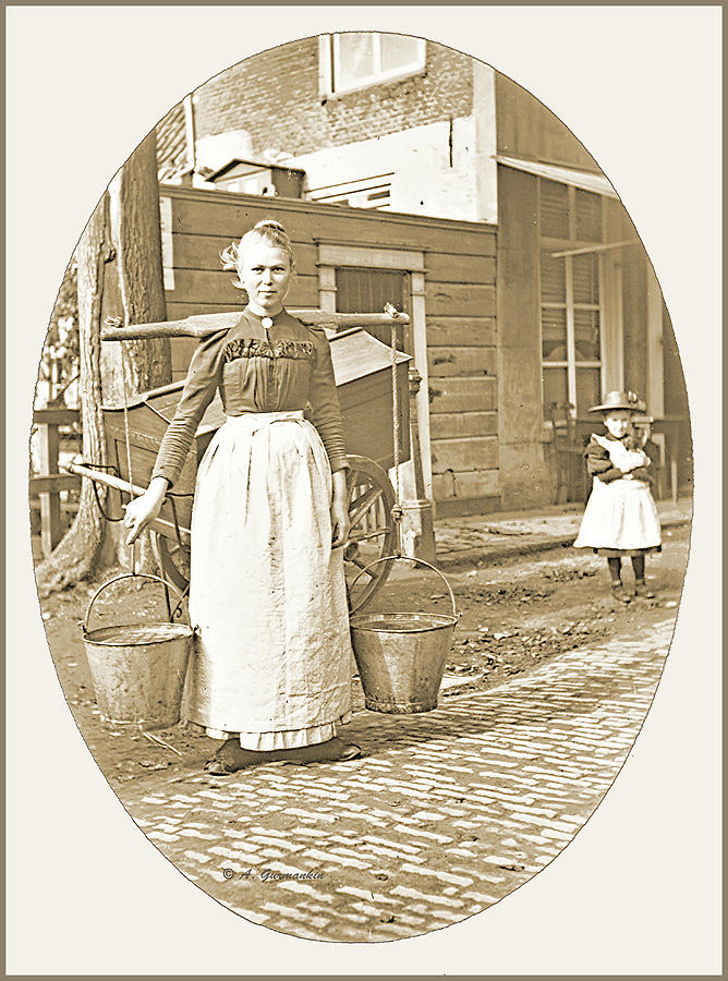 Woman Water Carrier, Germany or France, 1903 Photograph by A Macarthur Gurmankin
