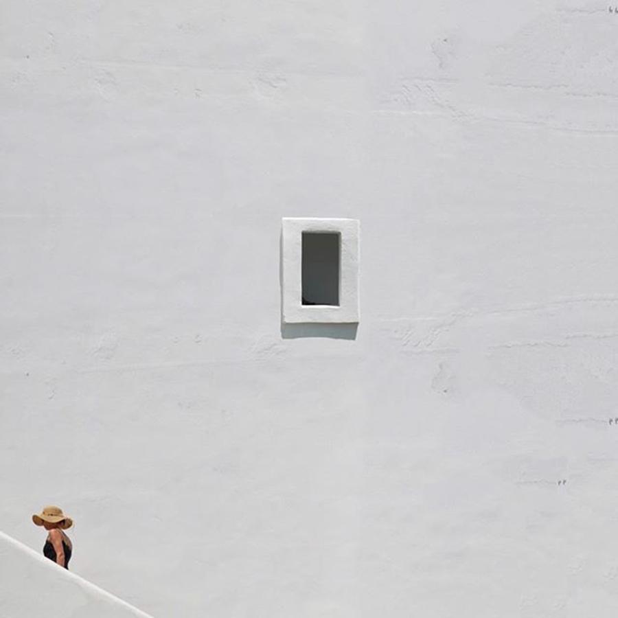 Woman. Window. Wall. (hat) Photograph by Davide Urani